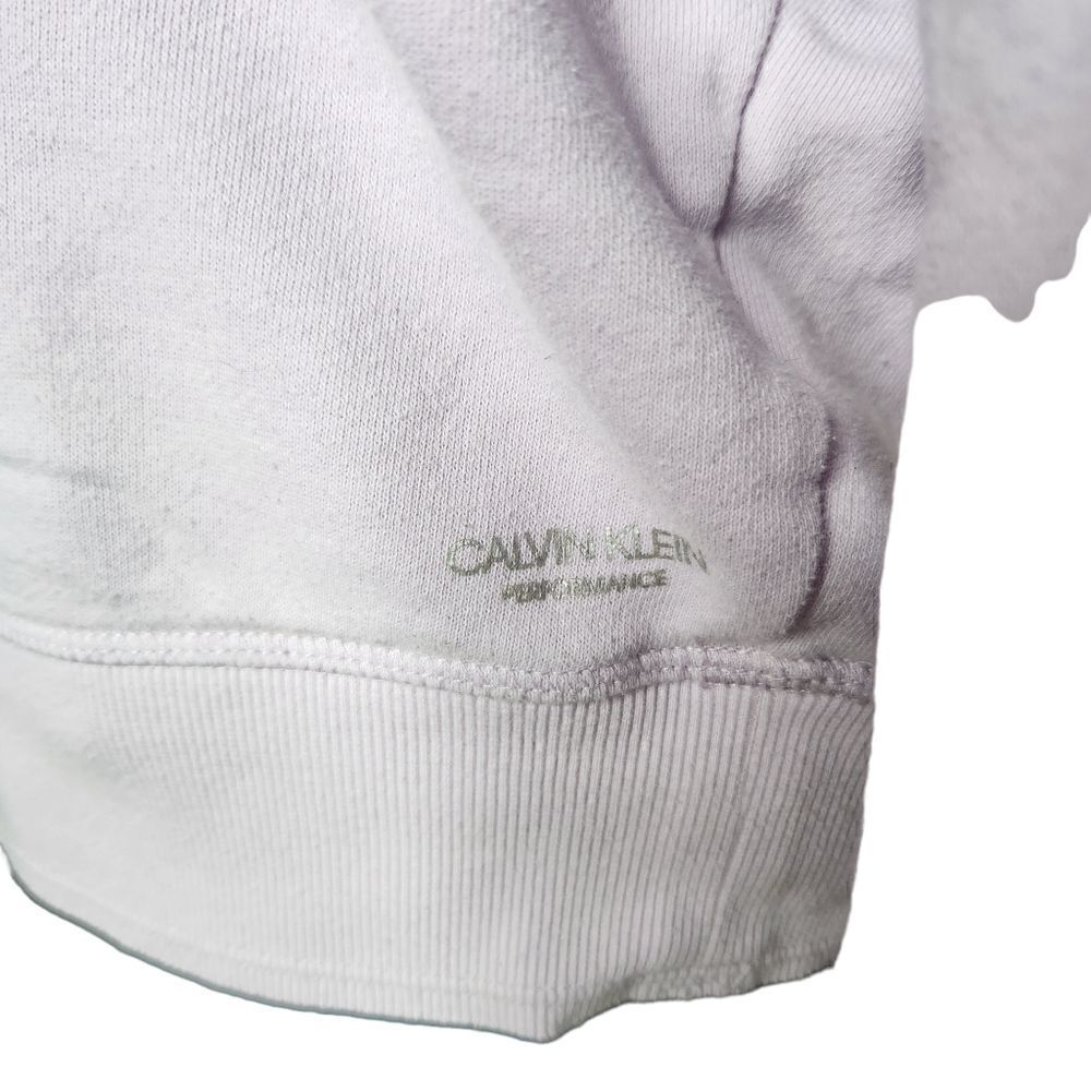 Calvin Klein Crop Sweatshirt Womens Large Purple Big Logo Performance - Picture 3 of 7